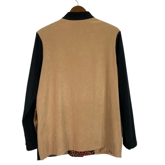 Koos of Course! | Vintage Black & Tan Suede Button Down Shirt Shacket - Picture 2 of 13